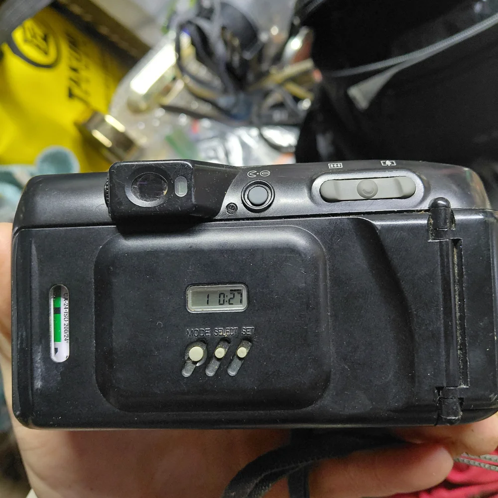 Fuji Discovery 1000 Zoom Date 35mm film camera. With Bag, Film, Film CleaninTool